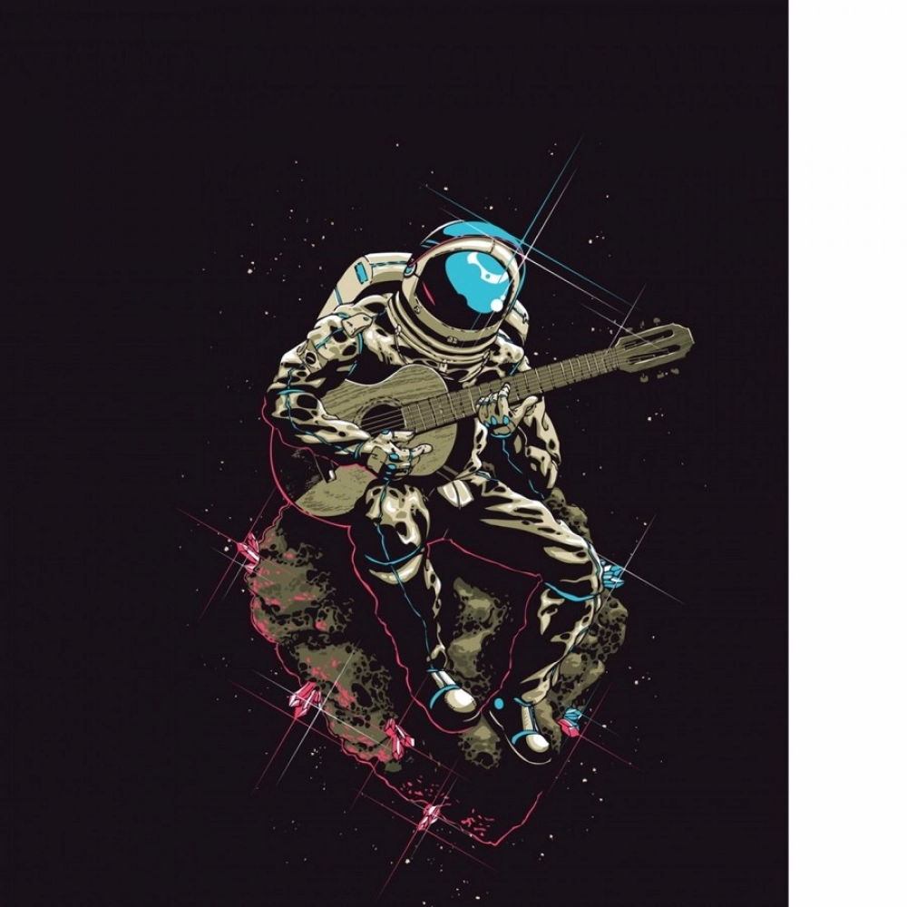 Music illustration at Space Mobile Case Cover - Image 2