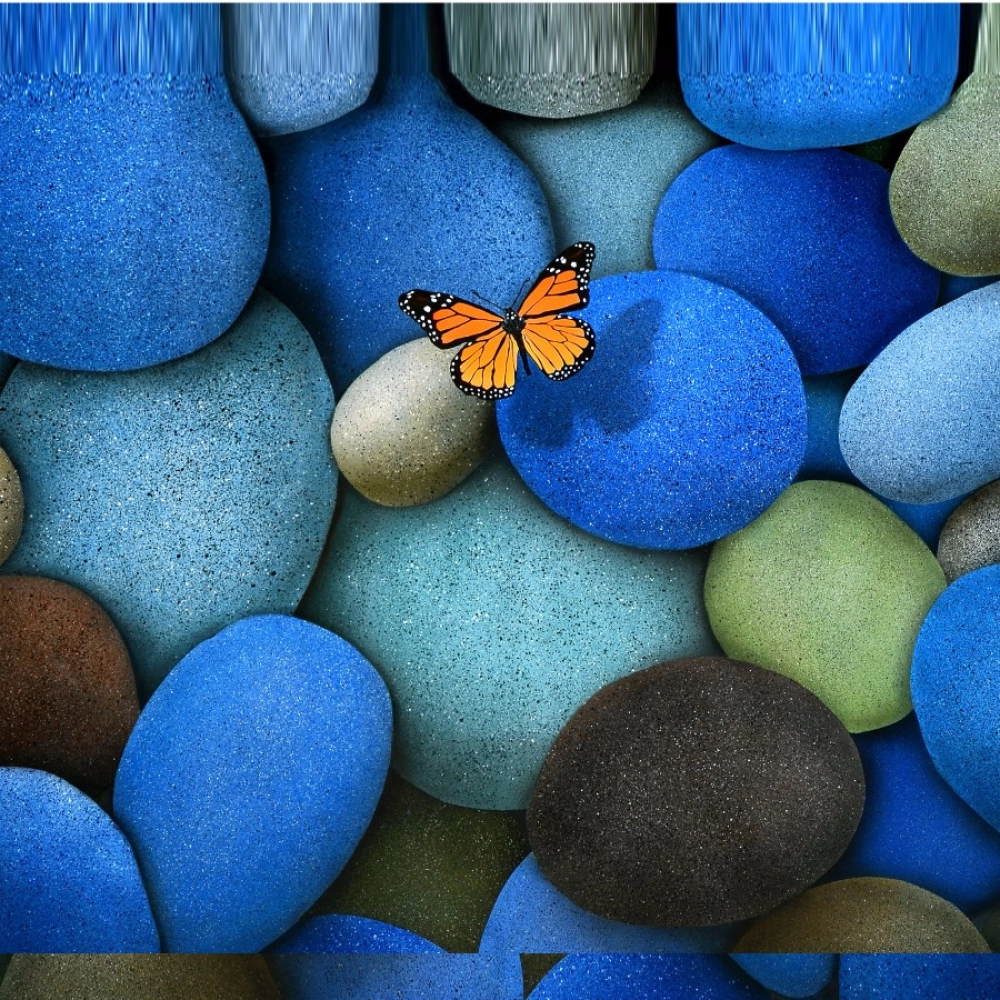 Colorful Stones and butterfly Mobile Case Cover - Image 2
