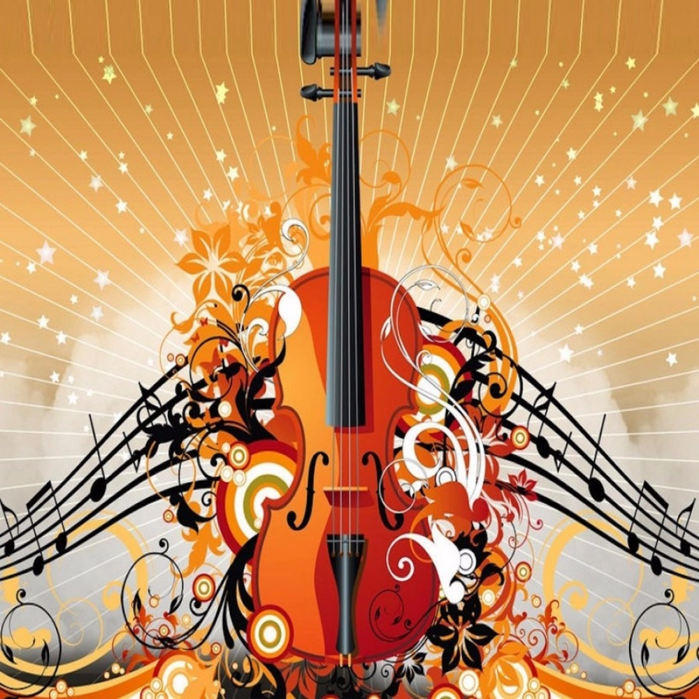 Orange Color Beautiful Guitar Mobile Case Cover - Image 2