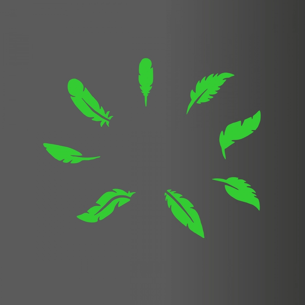 Generic Green Leaf Radium Wall Sticker - Image 4