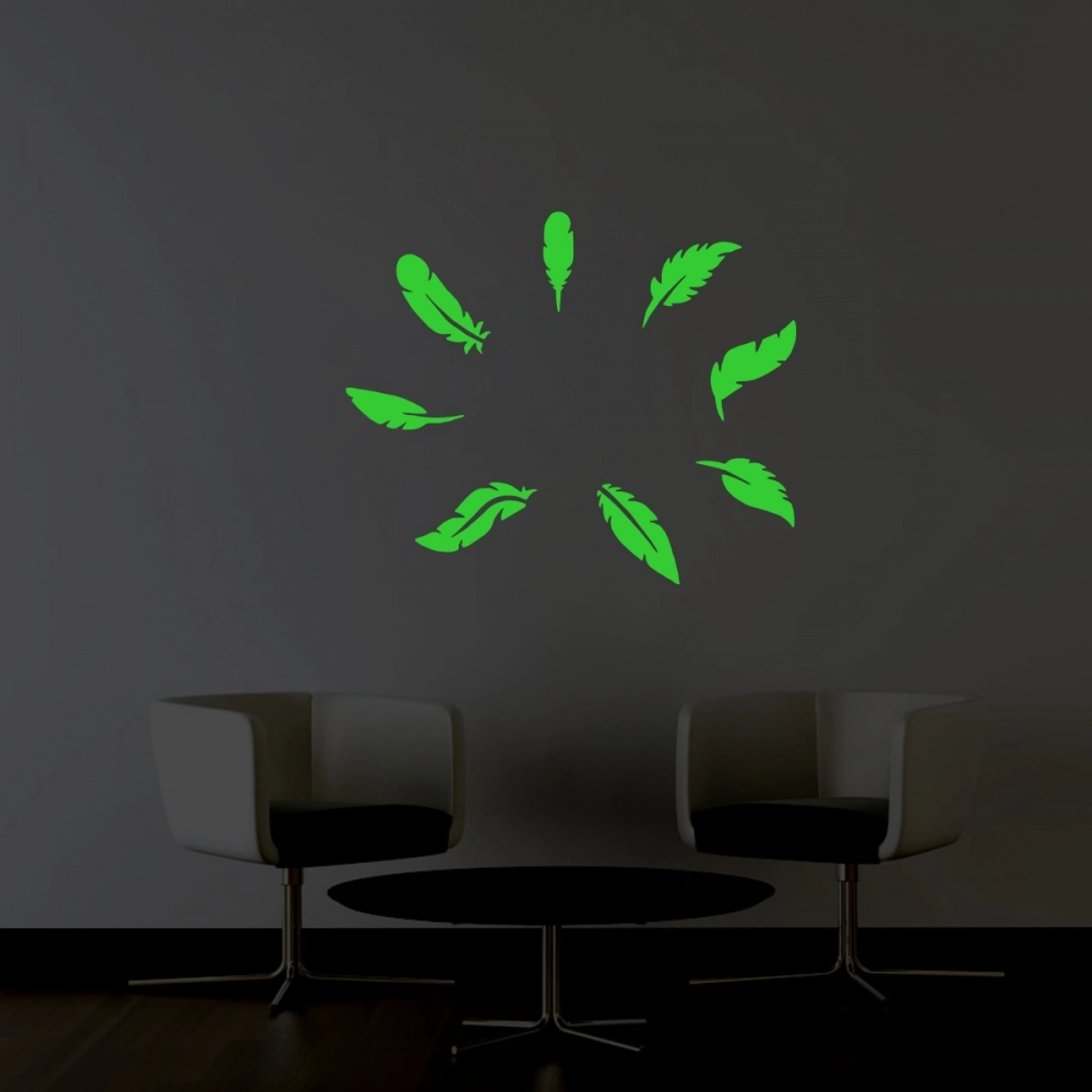 Generic Green Leaf Radium Wall Sticker - Image 3