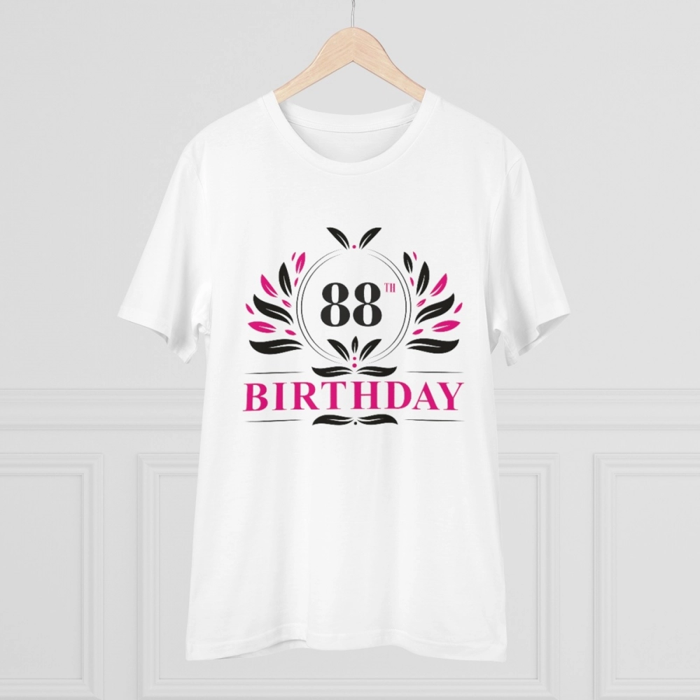 Generic Men's PC Cotton 88th Birthday Printed T Shirt (Color: White, Thread Count: 180GSM) - Image 3