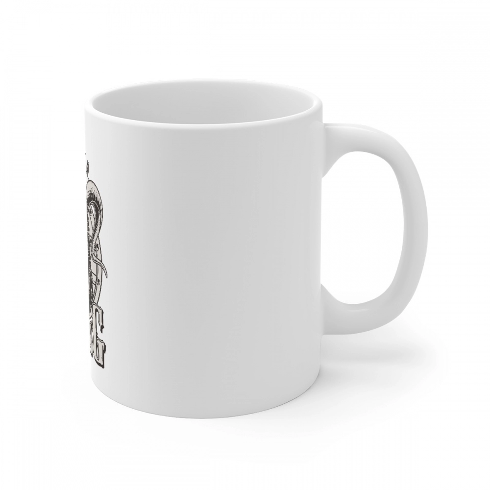 Generic Ceramic Gorila Desing Printed Coffee Mug (Color: White, Capacity:330ml) - Image 4
