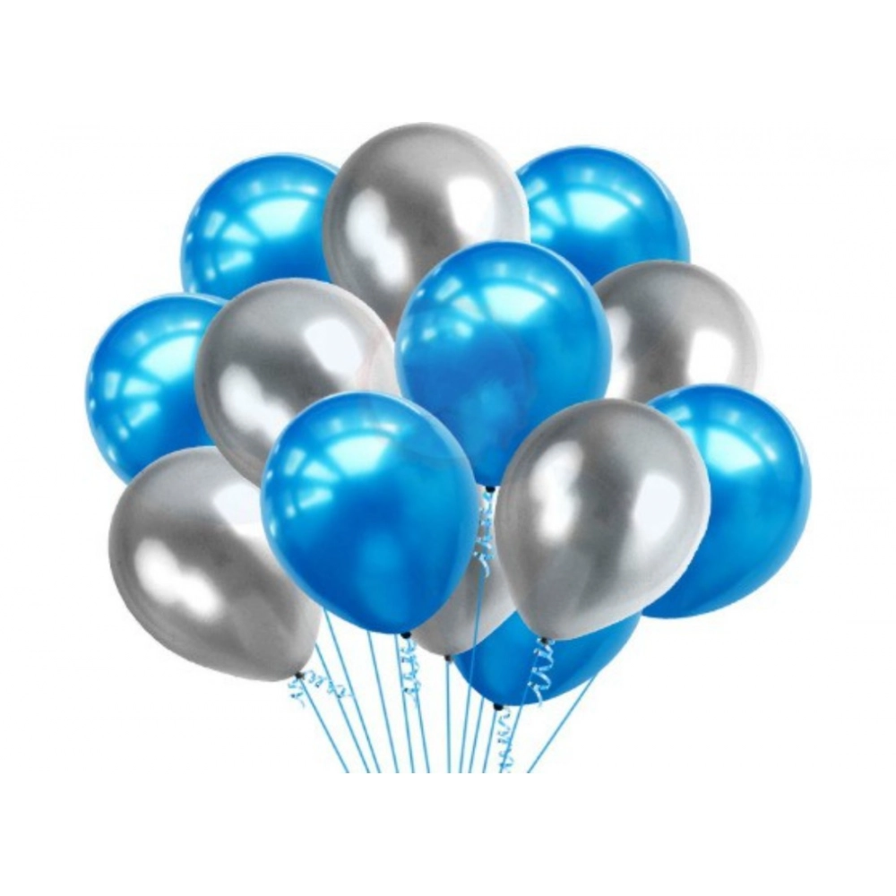 Generic 4Th Happy Birthday Decoration Combo With Foil And Star Balloons (Blue, Silver) - Image 3