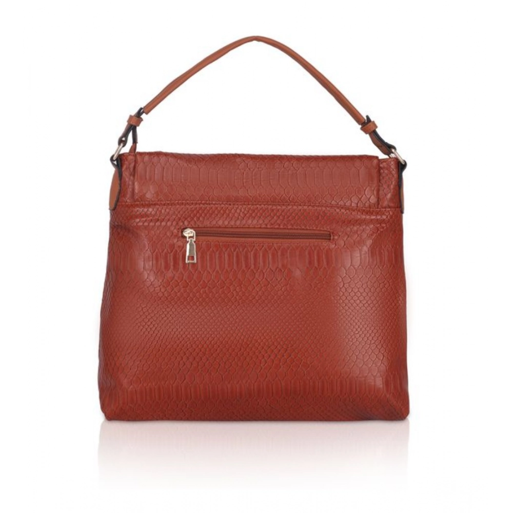 Generic Women's Faux Leather Textured Sling Bag (Brown ) - Image 4