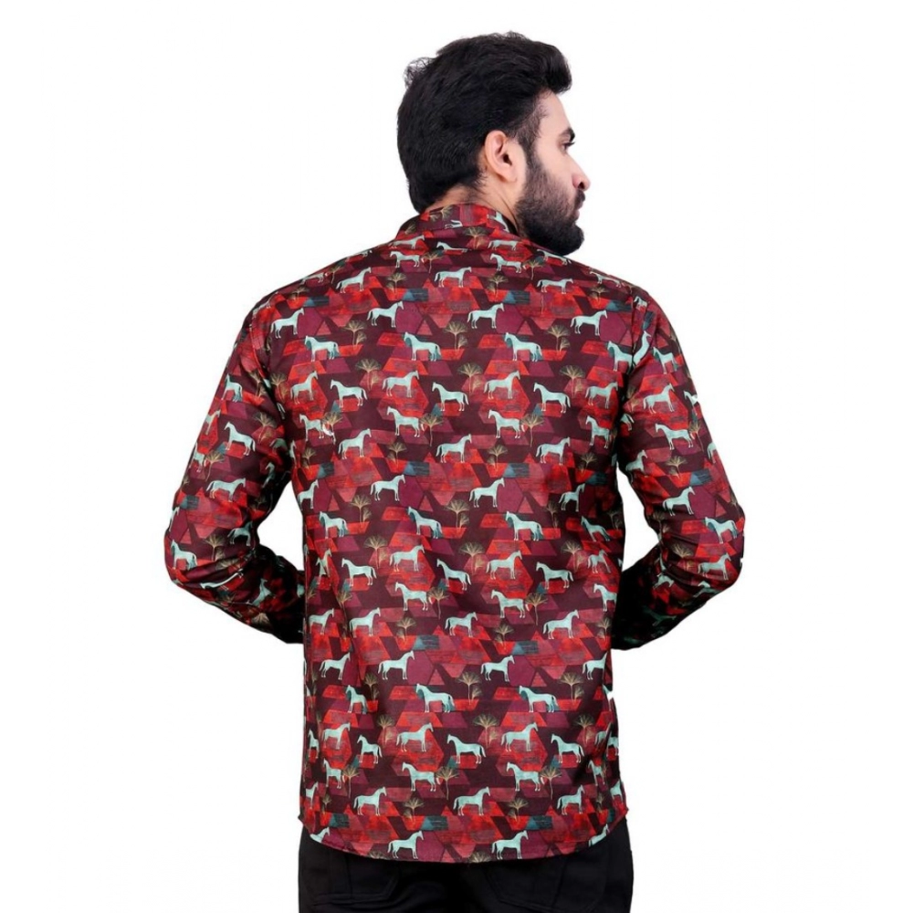 Generic Men's Cotton Blended Printed Full Sleeve Shortkurta (Multicolor) - Image 6