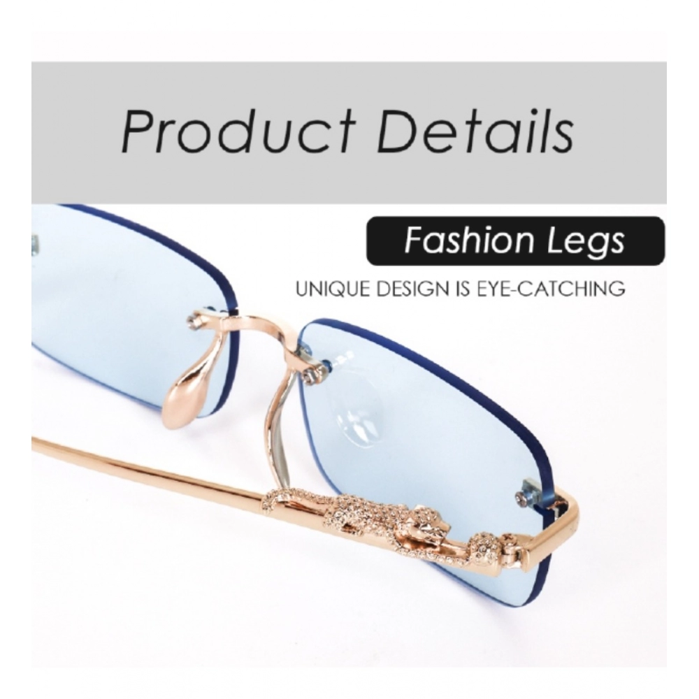 Generic Classic Unisex UV400 Protection Sunglasses (Gold) - Image 2