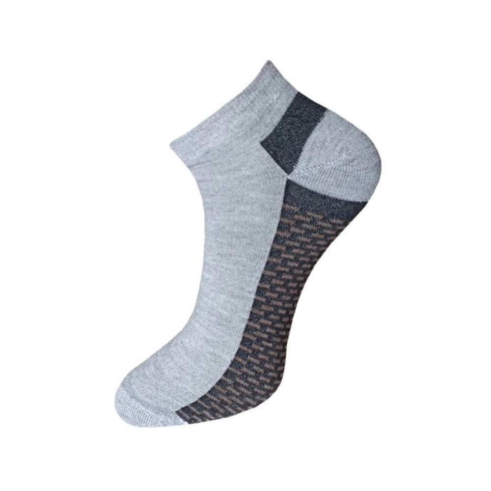 Generic 3_Pair Set Unisex Casual Cotton Solid Ankle Length Socks (Multicolor) - Image 3