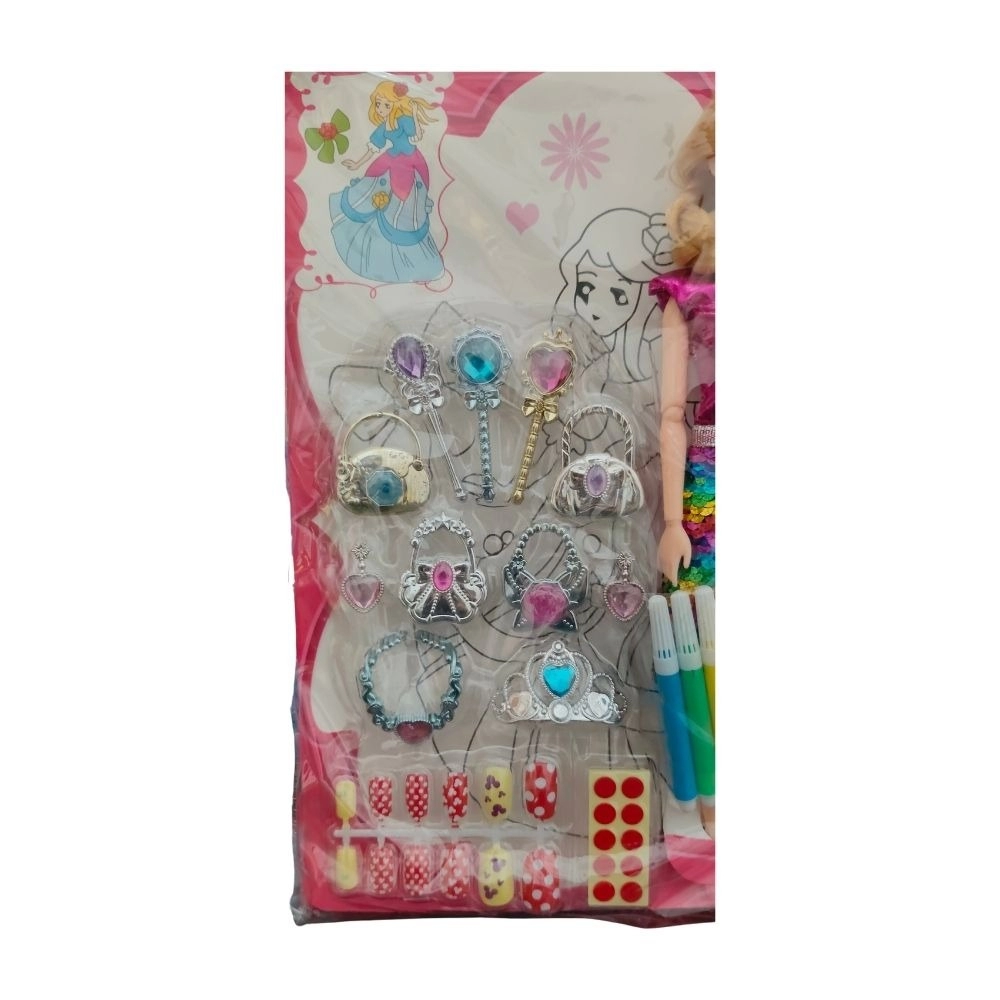 Barbie Doll With Jewellery Set | Rubber | Toys| 1+ Years - Image 3