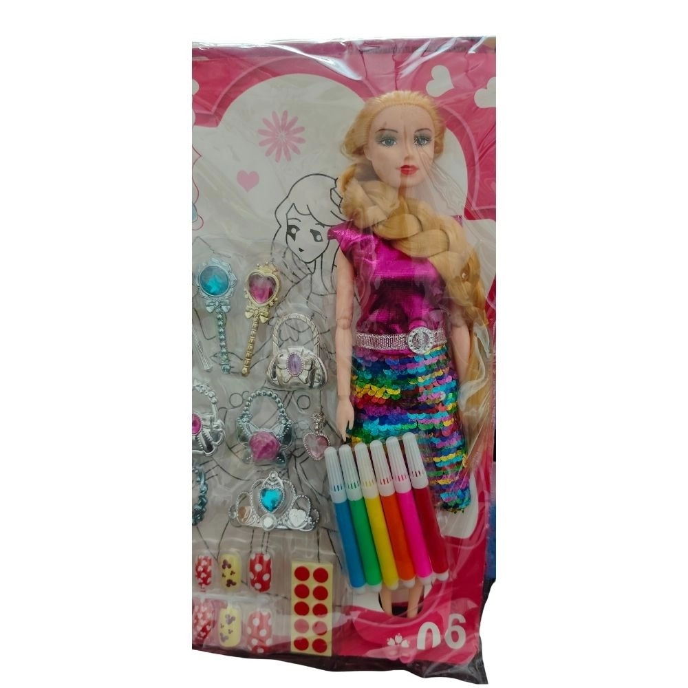 Barbie Doll With Jewellery Set | Rubber | Toys| 1+ Years - Image 4