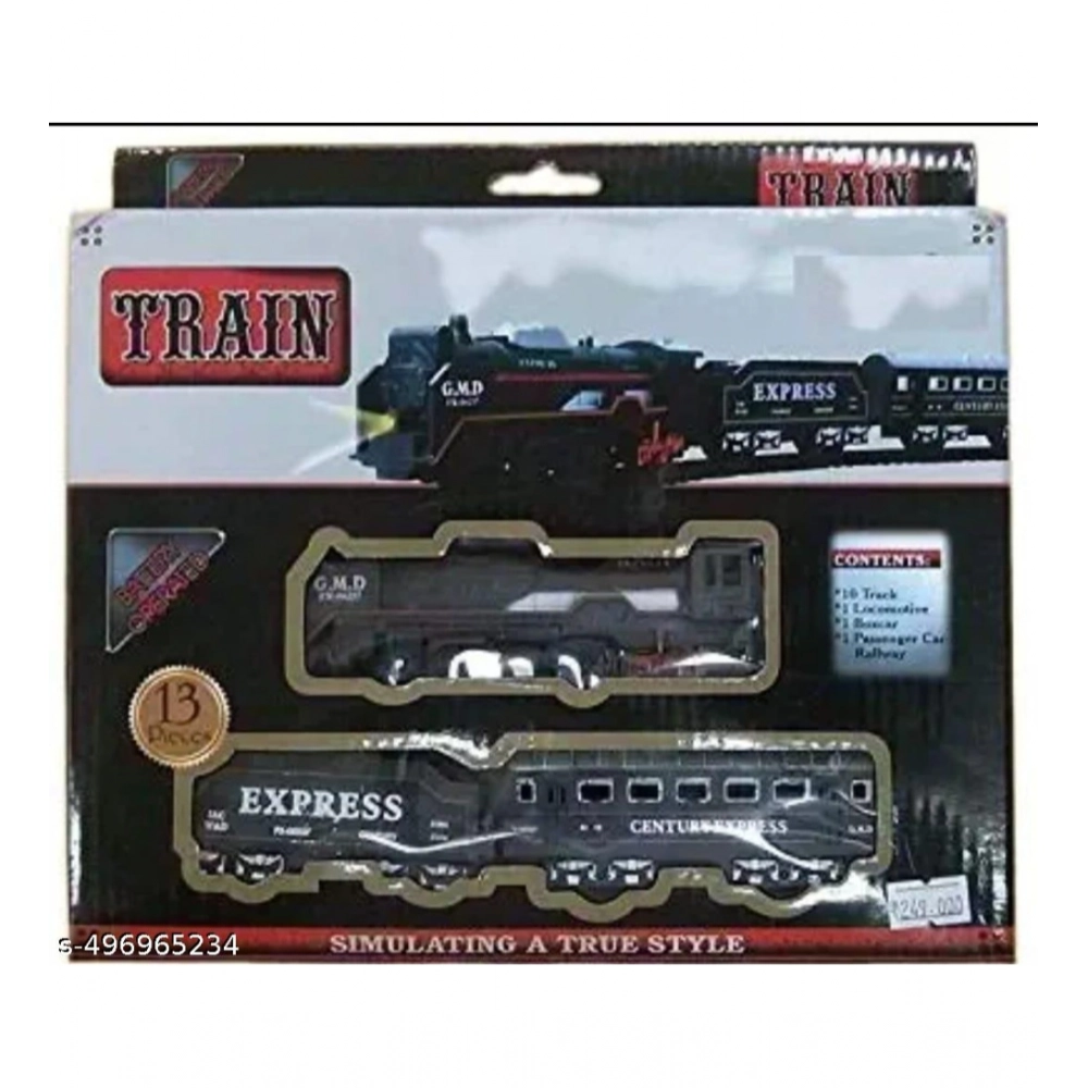 Generic Plastic Amazing Musical Classic Toy Train 13Pcs Toy Set (Multicolor) - Image 2