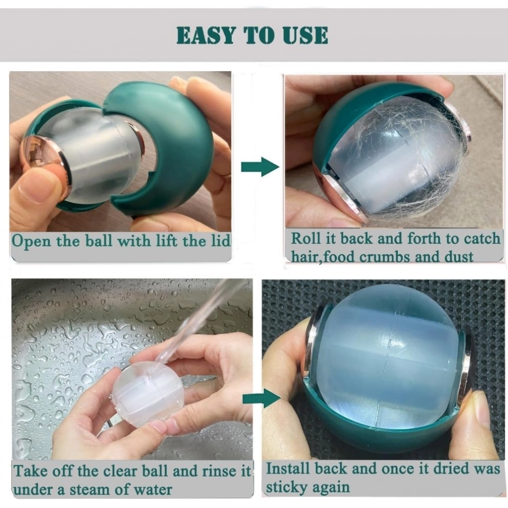 Generic Plastic Remover Sticky Ball for Clothes Gel Lint Roller (Maroon) - Image 2