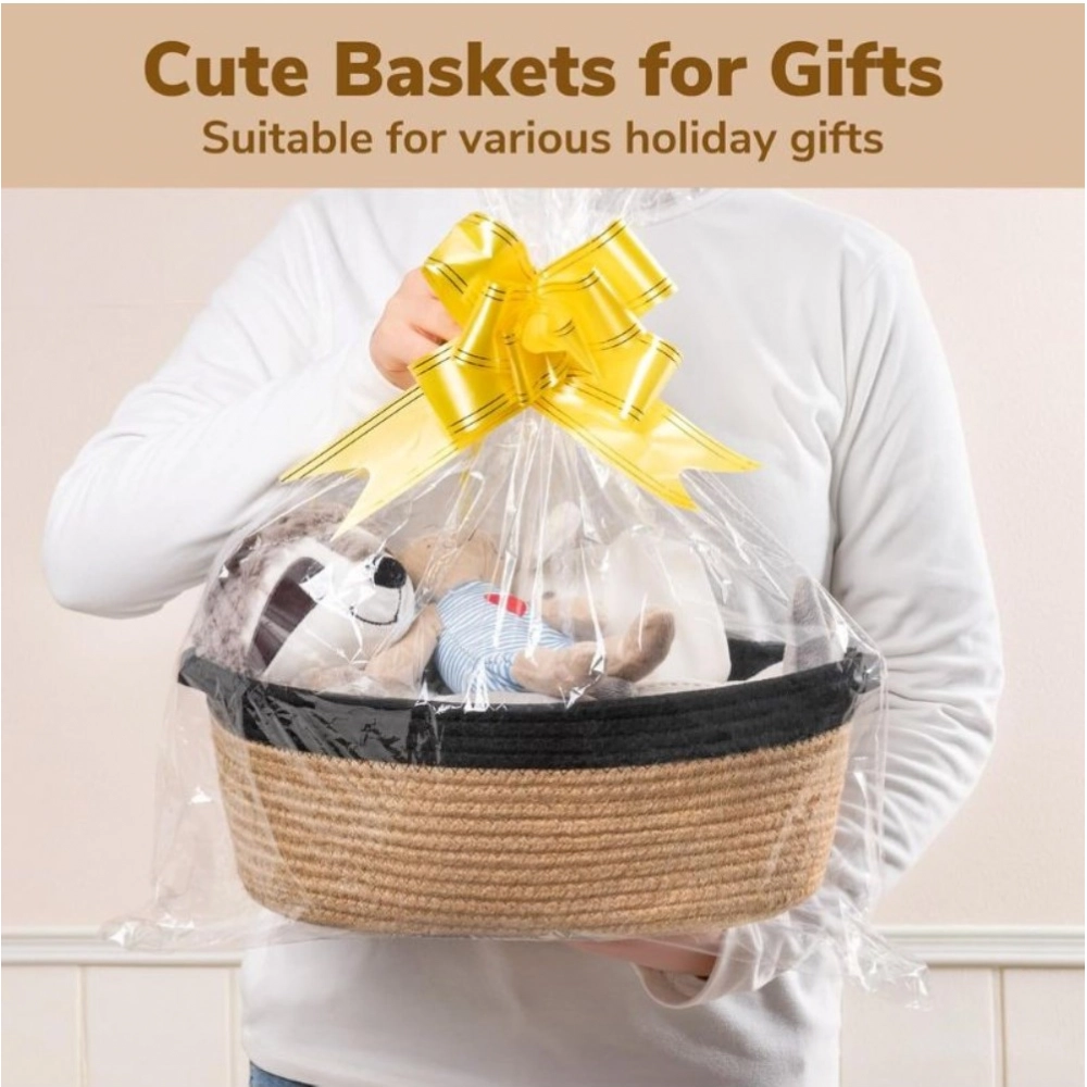 Generic Cotton Baby Gift Basket Pack of 1 Storage Basket For Clothes (Beige) - Image 3