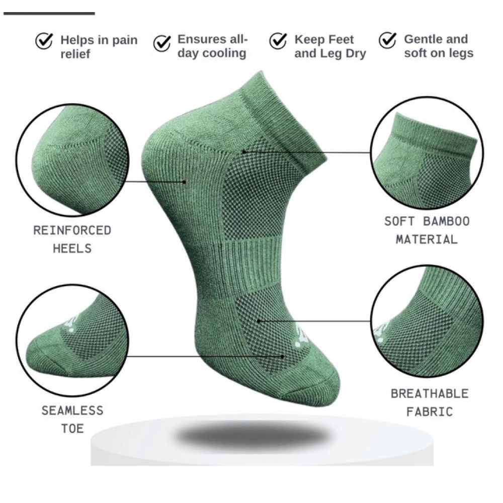 Generic 3_Pair Set Unisex Casual Cotton Printed Low Cut Socks (Multicolor) - Image 2