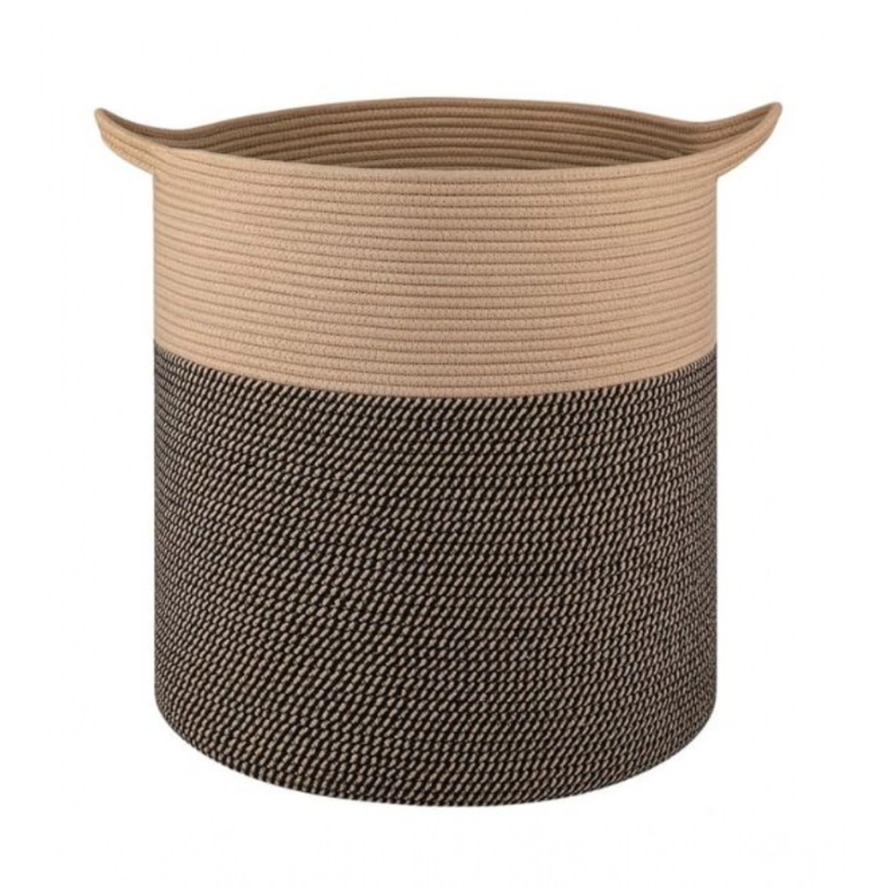 Generic Cotton 12x14 Inch -Storage Basket For Clothes (Dark Brown)