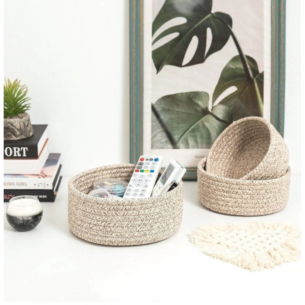 Generic Cotton 8x3 Inch Kidi Round 3 Set Bedside Organizer (Kidi) - Image 2