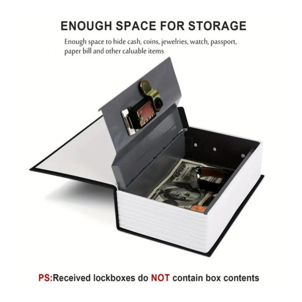 Generic Secret Book Safe with Number Locker (Black) - Image 4