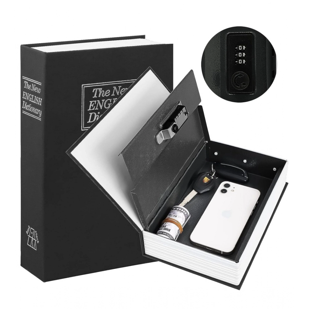 Generic Secret Book Safe with Number Locker (Black) - Image 2