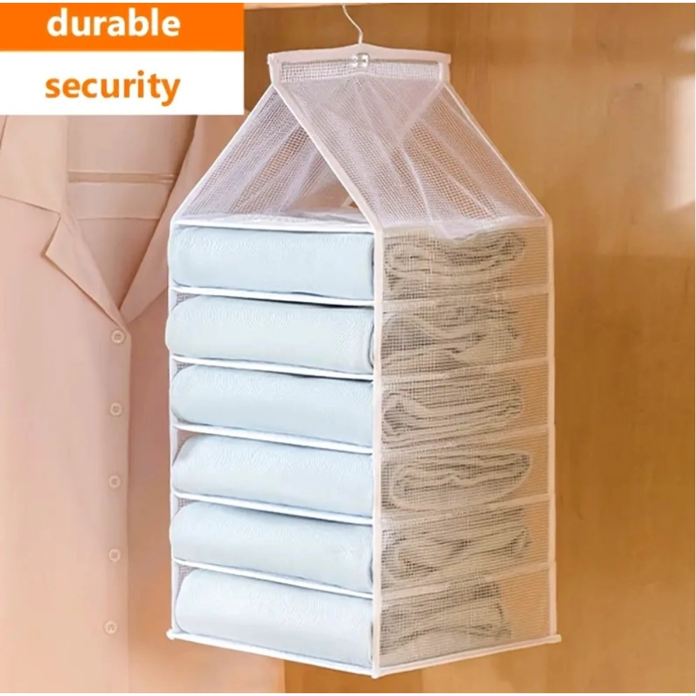 Generic Hanging Foldable Fabric Closet Organizer with 6 Shelves - Image 4
