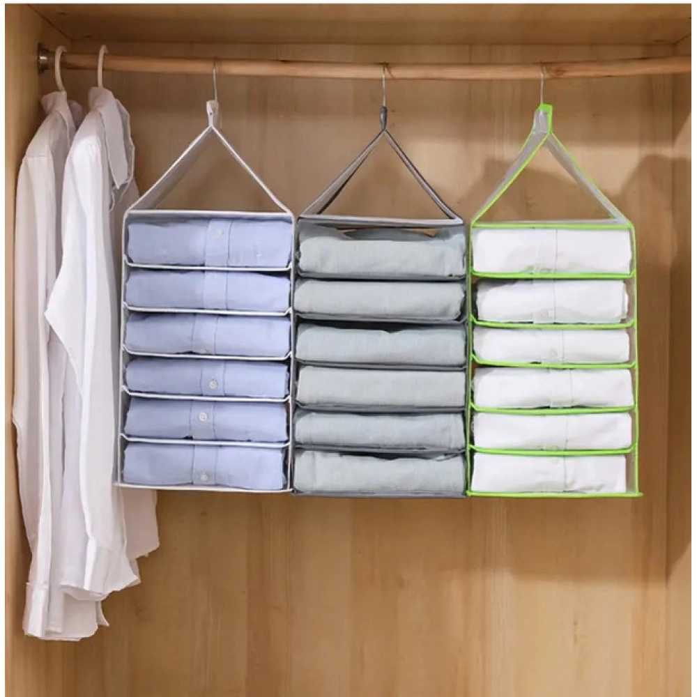 Generic Hanging Foldable Fabric Closet Organizer with 6 Shelves - Image 3